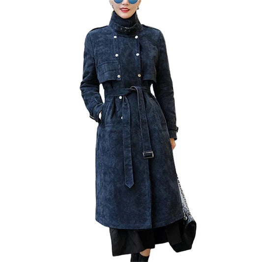 Women winter Leisure Real sheep fur coat jacket overcoat lady female genuine leather coats outwear clothes CT932