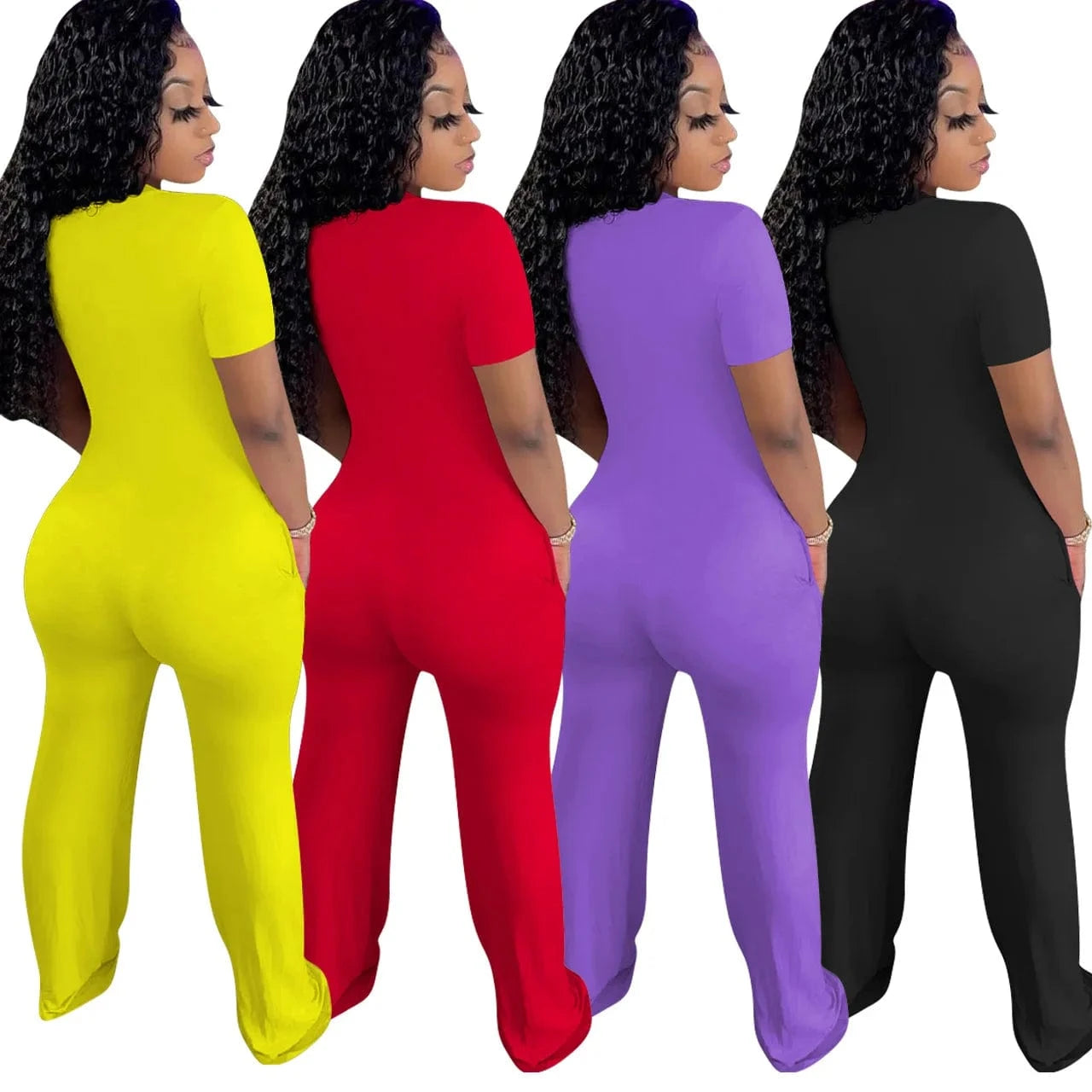 Womens Clothing V-neck Rompers Women Solid Rompers Casual  Clothing One Piece Jumpsuit Mujer with Pockets