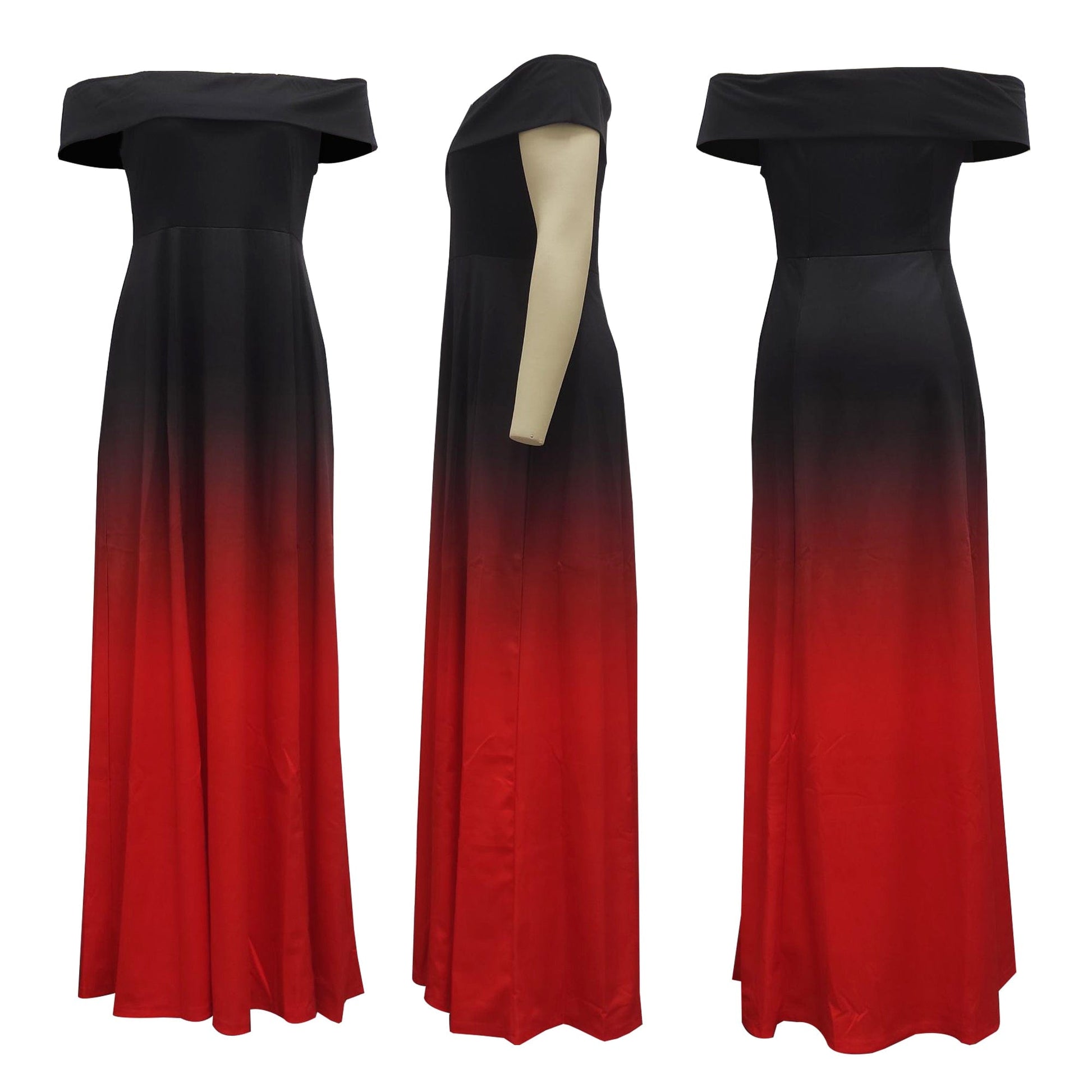 Womens Dresses 2022 Summer Fashion Gradient Color Off Shoulder Tube Top Pleated Maxi Dresses
