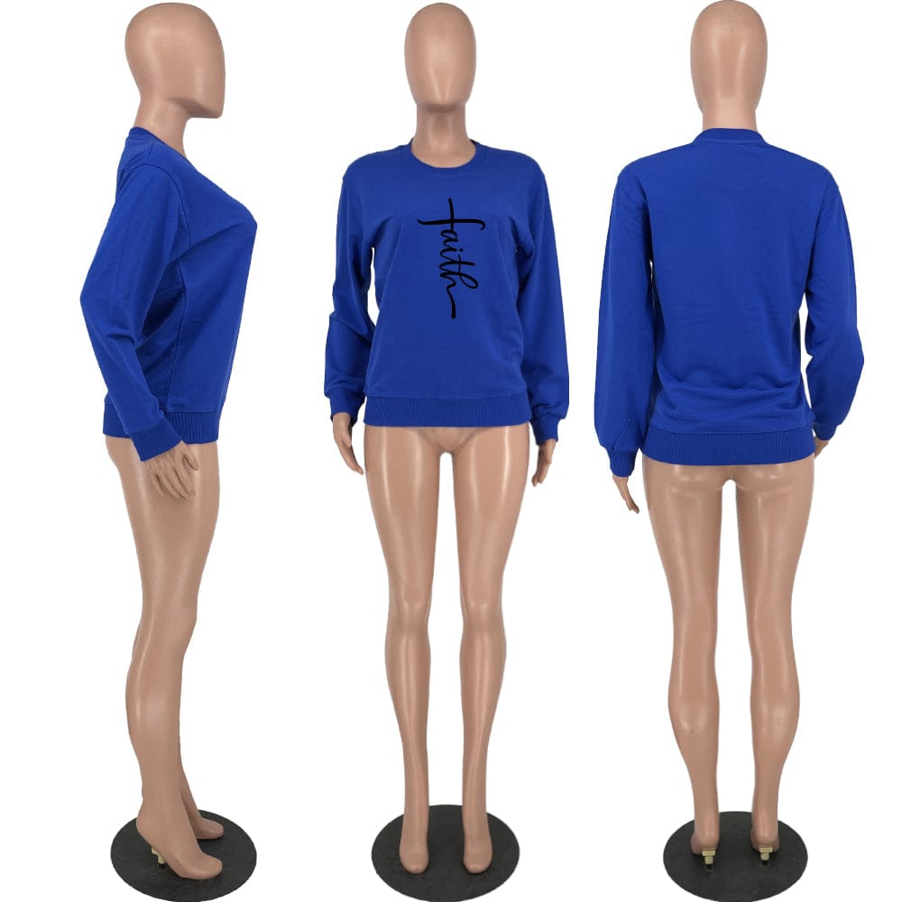 Womens Fall Clothing 2022 Women Loose Offset Pyrography Sweatshirt