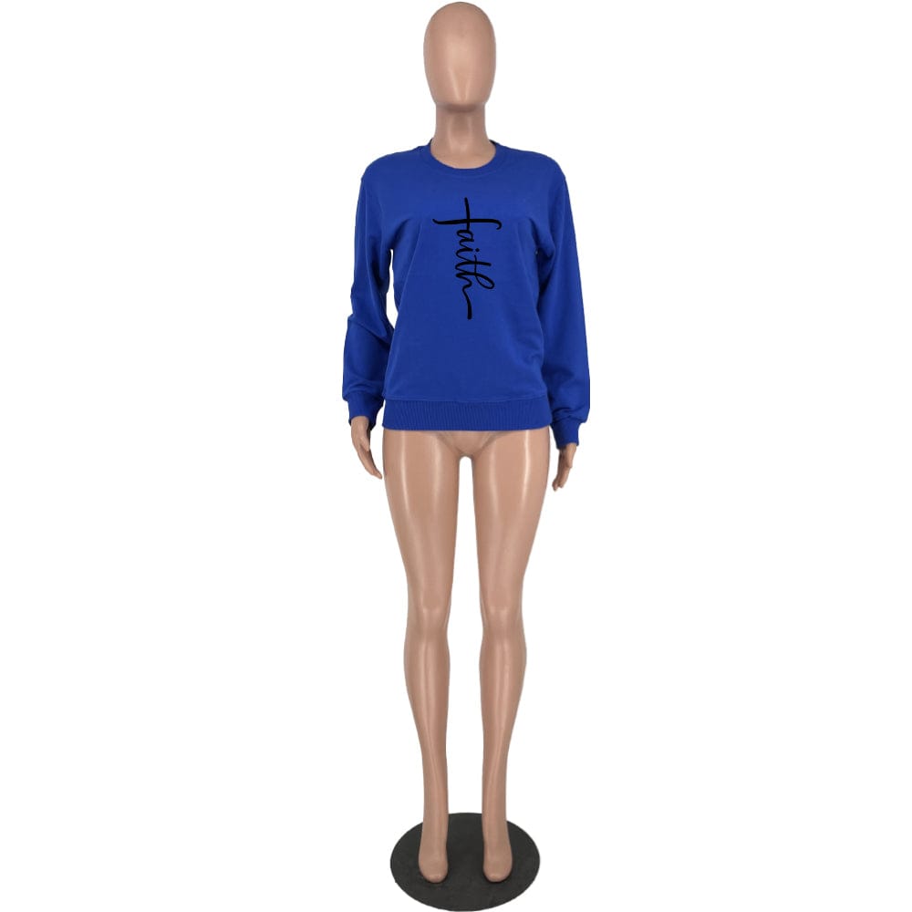 Womens Fall Clothing 2022 Women Loose Offset Pyrography Sweatshirt