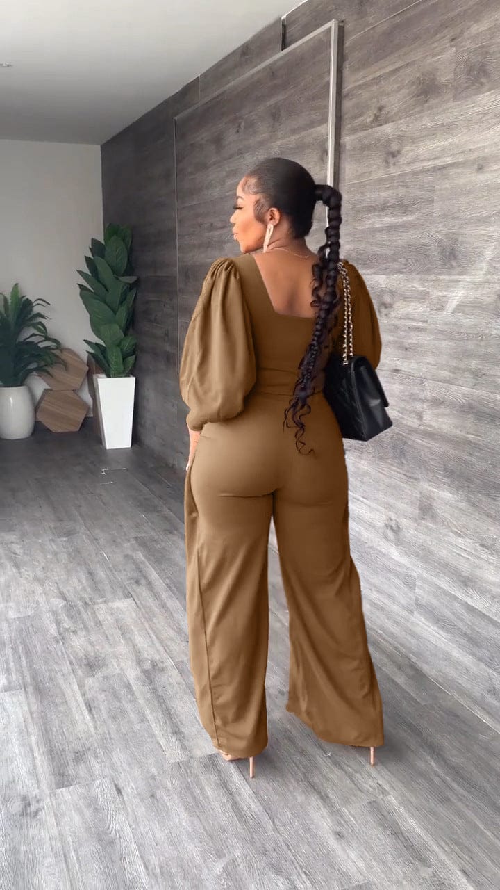 womens sets spring summer women office fashion casual puff sleeve split pants ladies two piece set women's clothing