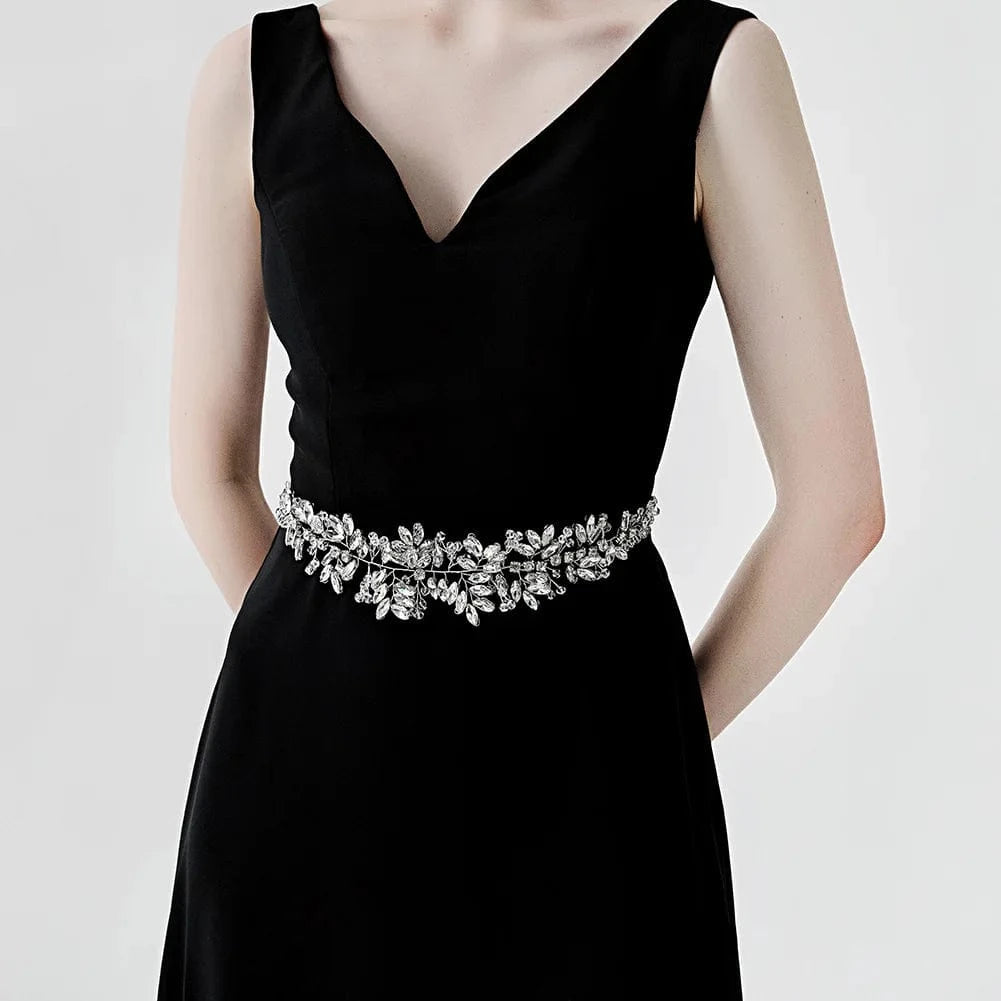 WS-J094 Luxury Austrian Crystal Handmade Bridal Sash Women Wedding Belt for Dress Jewelry Accessories