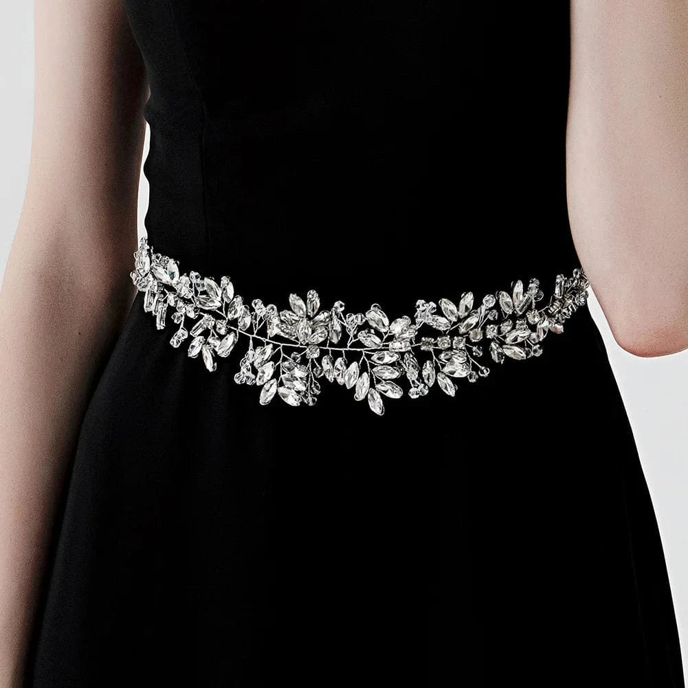 WS-J094 Luxury Austrian Crystal Handmade Bridal Sash Women Wedding Belt for Dress Jewelry Accessories