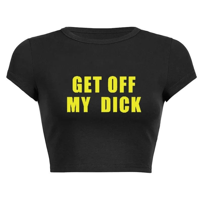 XL / 24TP021802 black / Polyester / Cotton CUTENOVA 24TP021802 INS Y2K Fashion American Girls Summer Sexy Cool Letter T Shirts Women Crop Top