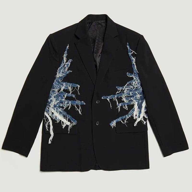 XL / Black CHICEVER High Quality Notched Collar Long Sleeve Single Breasted Blazer Jacket For Women