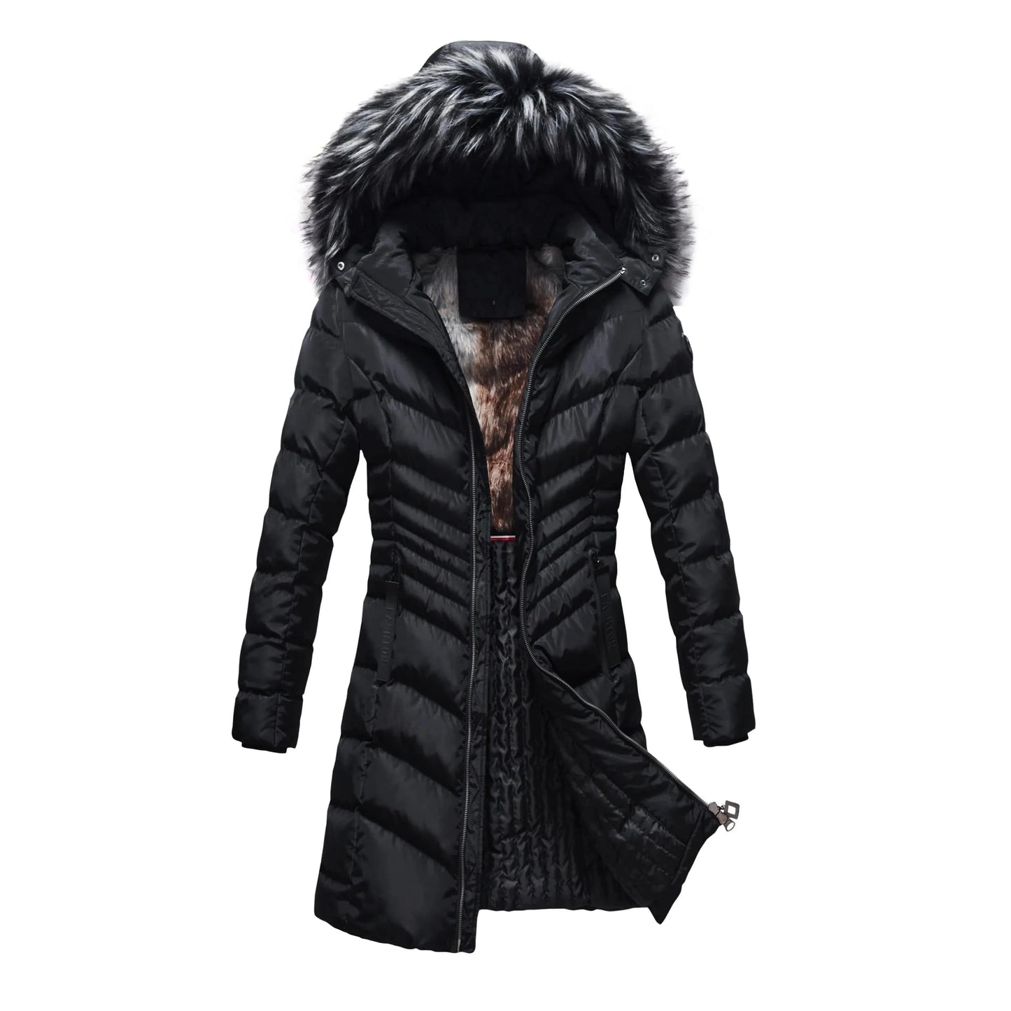 XL / Black High Quality Beautiful  Softshell Custom Simple Women Winter Down Jacket Ready To Shop