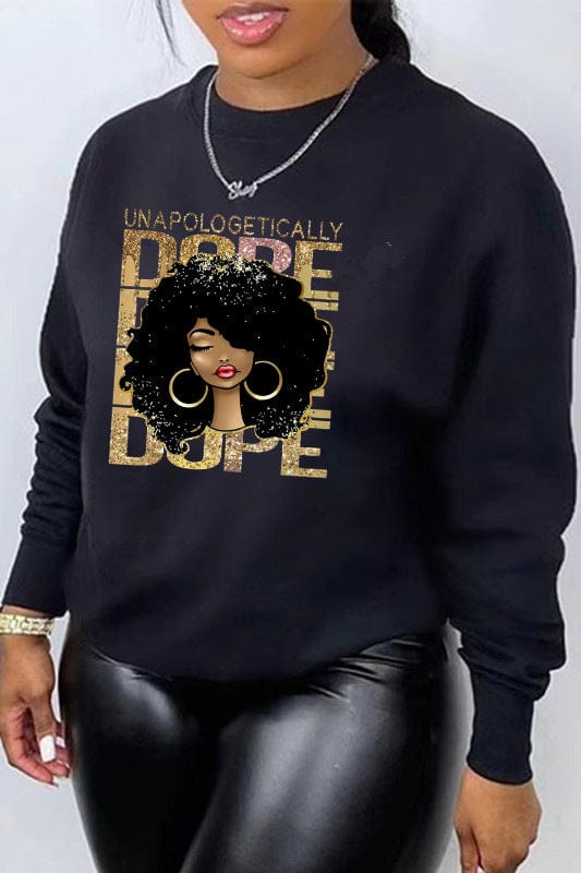 XL / black High quality drop shipping Custom Logo Polyester Autumn Casual Sport Gym Cotton Women's Crewneck Sweatshirt