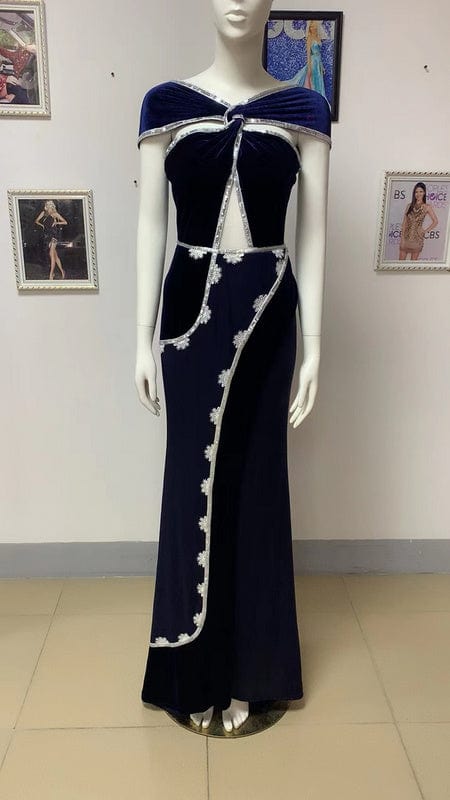 XL / black NOVANCE womens active wear sexy hallow out elegant royal blue dresses for women red carpet robe de soiree elegant party