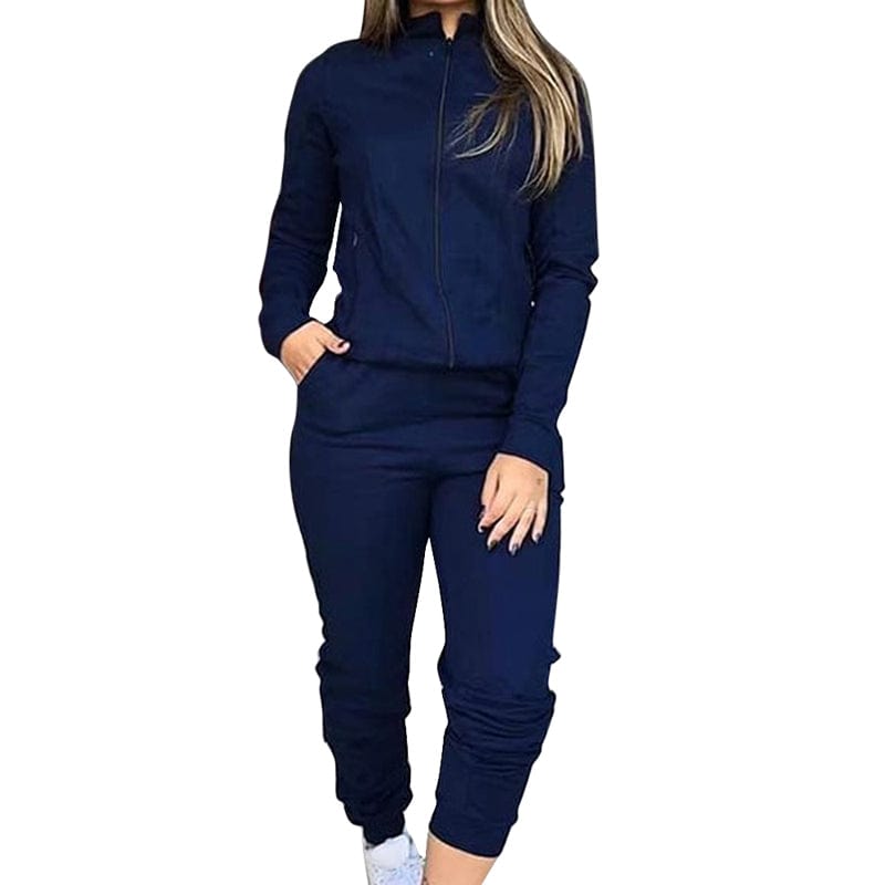 XL / Blue Two Piece Set Women Outfit Spring Autumn Jacket Pants Set Ladies Joggers Tracksuit Loose Sweat Suits coldker