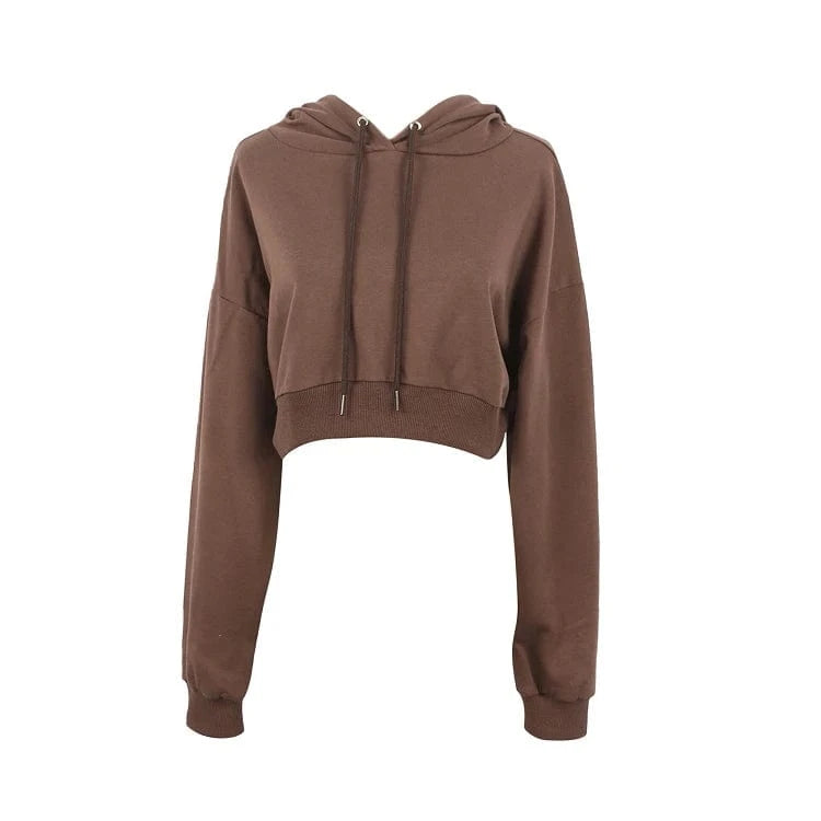 XL / brown hoodie Custom logo Crop hoodie and pleated short tennis skirts matched sport running wear Tennis wear for women