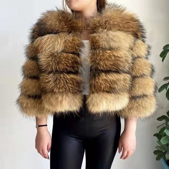 XL / color19 Fashion Winter Warm  Coat Real Fox Fur Jacket Women Natural Fur coat women