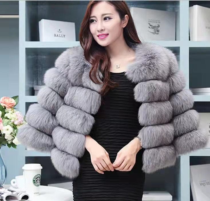 XL / color7 Fashion Winter Warm  Coat Real Fox Fur Jacket Women Natural Fur coat women