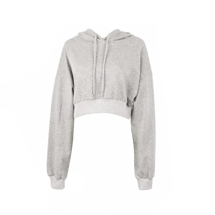 XL / Gray hoodie Custom logo Crop hoodie and pleated short tennis skirts matched sport running wear Tennis wear for women