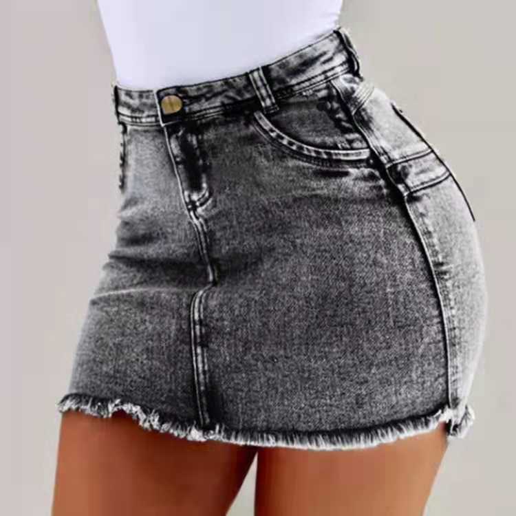 XL / Gray Summer Girls High Waist Denim Shorts Jeans Women Shorts  Push Up Skinny Slim Denim Short Skirts and Hot sale