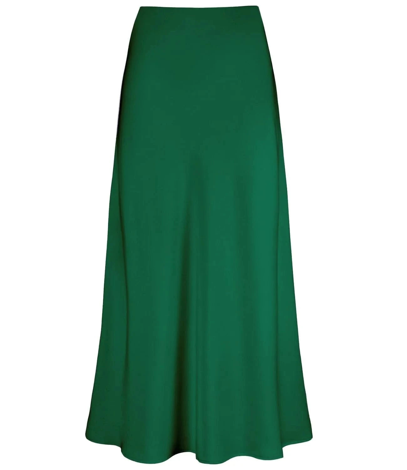 XL / green 2024 Spring And Summer Women's Skirt Gentle Temperament Silky Texture Vertical High Waist Fishtail Ladies Fashion Skirt