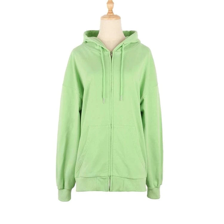 XL / Green Zip hoodie High Quality Custom Logo Cotton French Terry Women Crop Top And Biker Short And Sports Jogger And Zip Up Hoodie For Women's sets