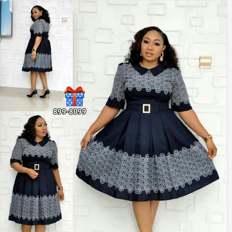 XL / pic 3 90820-MX75 loose A-line african popular plus size dress for women