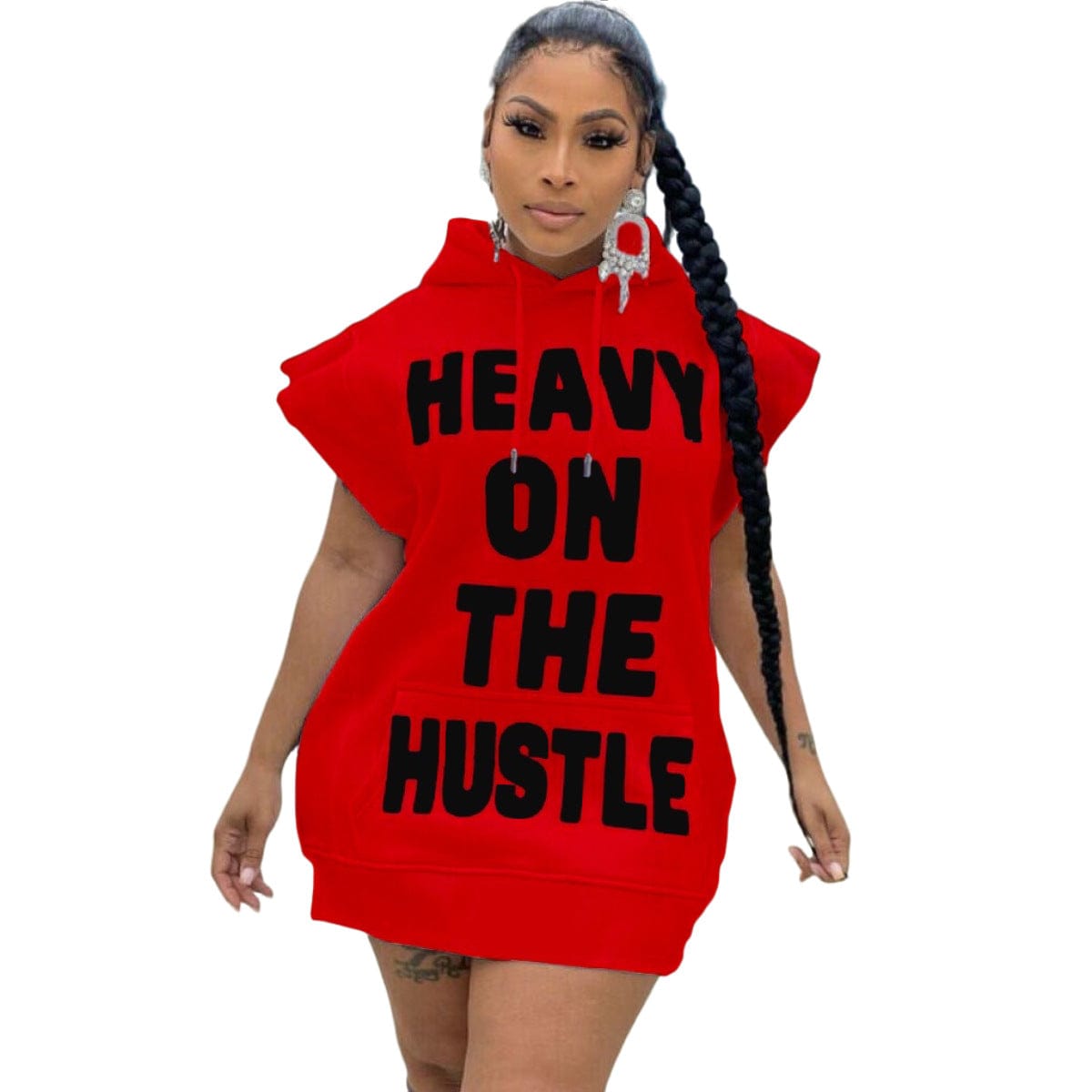 XL / Red 2023 New fashion Women's Summer Hooded Dress New One Piece Casual Fashion Letter Print Short Sleeve Hoodie Dress for women