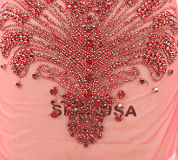 XL / Red Ocstrade 2023 Design Rhinestone Sexy Party Dress Shinning Crystal Mesh Birthday Outfits Dress Blue Mini Club Dresses