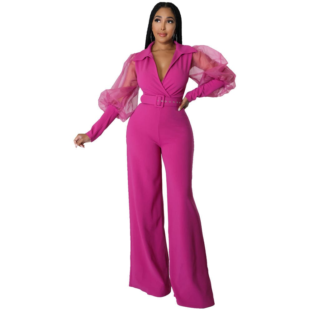 XL / Rose Madder Sharee New Arrival 2023 Fall Women Clothing Customized Logo Sexy Mesh Jumpsuit And Romper