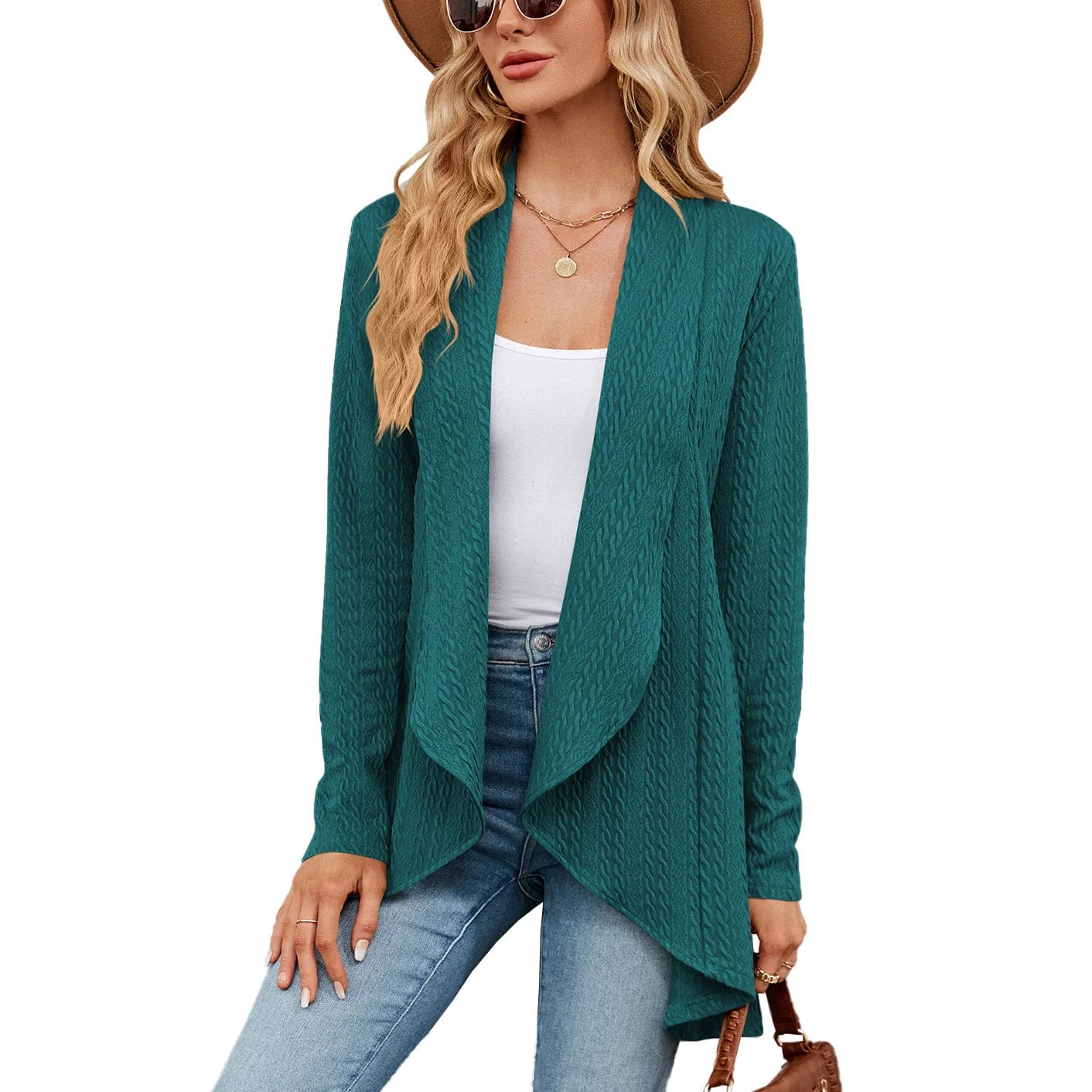 XL / Sparrow Fall 2023 women clothes  Autumn Fashion Women Ribbed Open Front Knit Cardigan For Woman