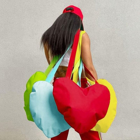 XLL custom logo fashionable 2022 summer retro love heart zipper crossbody bags shoulder handbag women's messenger bags