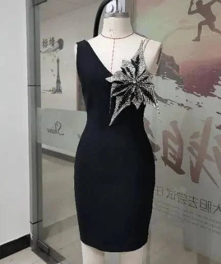 XS / Black New Fashion Women's Clothes Sexy Bodycon Sleeveless Strap Nightclub Party Evening Dresses