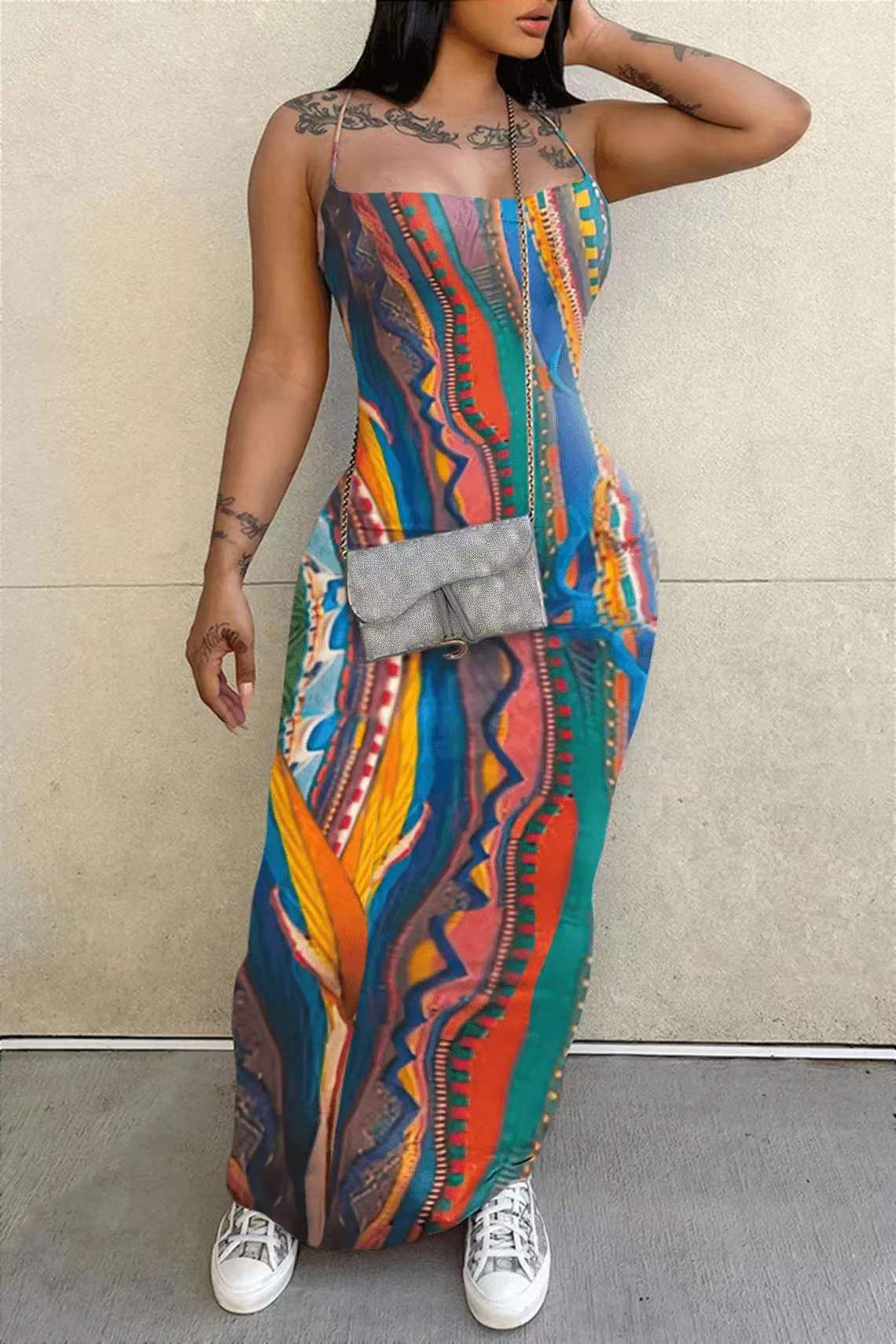 XS / Dress New Multicolor Rompers Women Jumpsuit 2023 All Over Print Rompers Women Jumpsuit Sexy One Shoulder Casual Dresses
