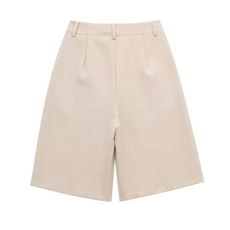 XS-L Autumn Women's New Suit Shorts Minimalist style pocket casual shorts