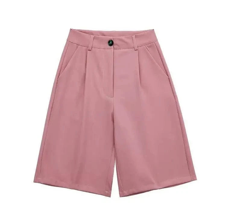 XS-L Autumn Women's New Suit Shorts Minimalist style pocket casual shorts