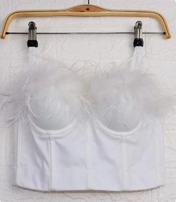 XS / White Wholesale quality Collar fleece Ladies corset tops Sexy women corsets tops for women's Sexy