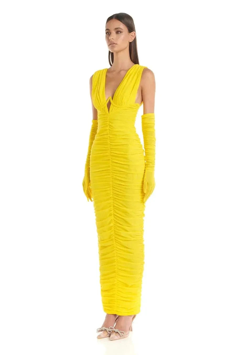XS / Yellow Fashion Women Fashion Sexy Celebrity Night Club Party Celebrity Evening Dresses