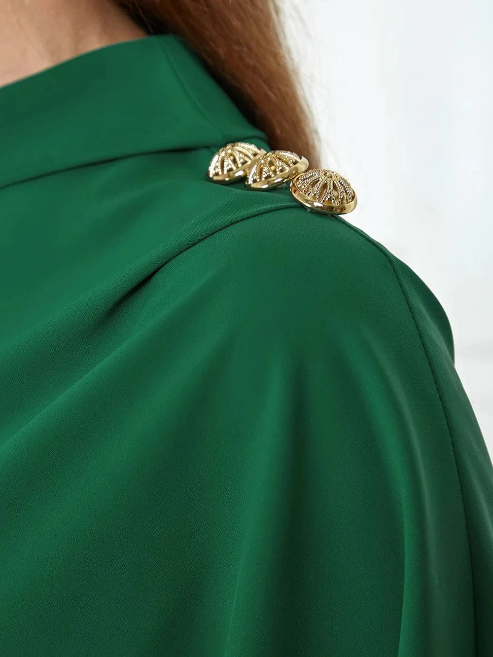 YBH0331 Hot Sale Single Shoulder Elegant Evening Dress Fashion Party High Quality Casual Slim Woman Dresses Green Pleat Vestidos