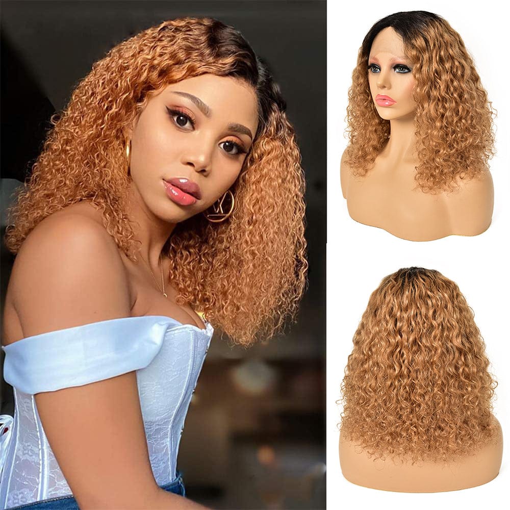 YBR Wholesale New Trends Transparent HD Thin Swiss Lace Frontal Cuticle Aligned Pre Plucked Human Hair Lace Frontal Curly Wigs