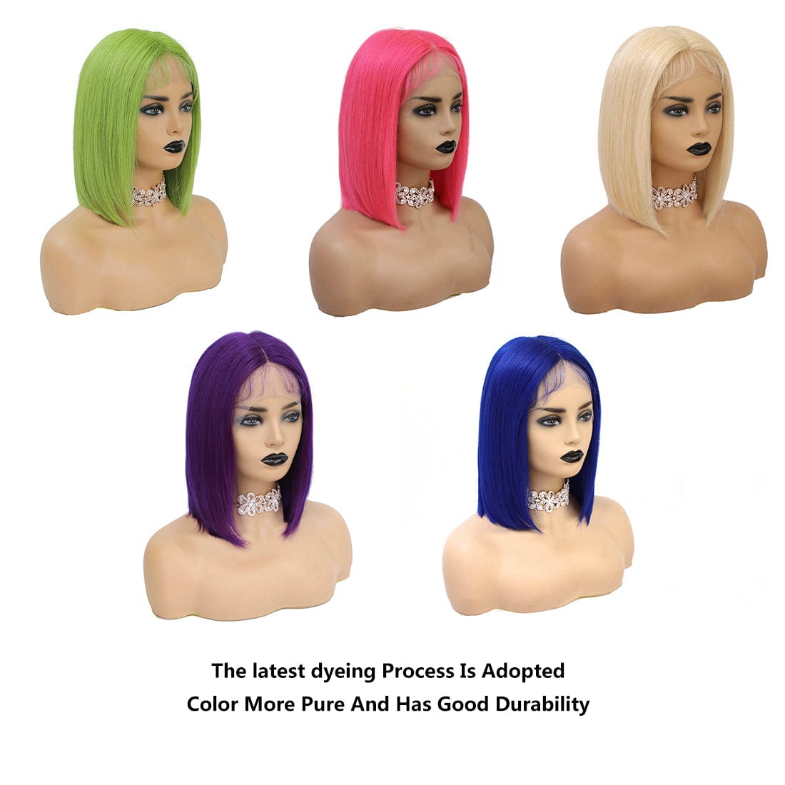 YBRWIG Short Bob Lace Front Wigs Pre Plucked 150% Density Colored Wigs Human Hair China Virgin Lace Human Hair Wigs