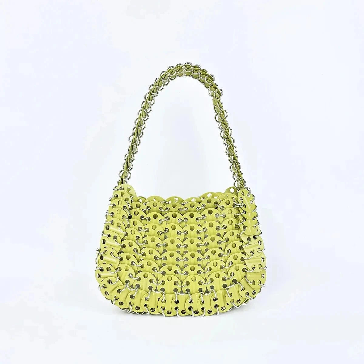 Yellow Glitter Small Handbags Wedding Formal Evening Clutch Party Cocktail Shoulder Purse Metal Sequins Bags