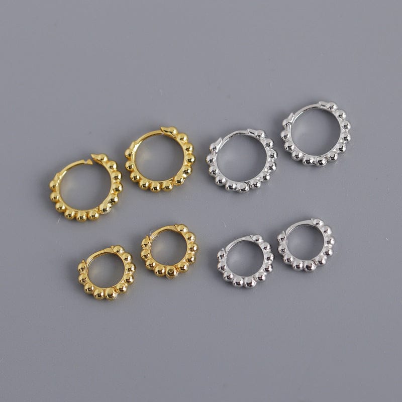 Yellow Gold(diameter 10.6 mm) Fashion S925 Sterling Silver Gold Vermeil Small Huggie Hoop Earrings for Women