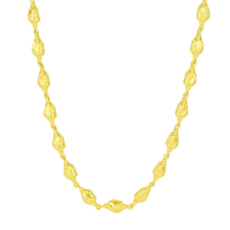Yellow Unisex Buddha Pendant Necklace Bodhisattva Amulet Talisman 18K Gold Plated Necklace Amazon Dropshp