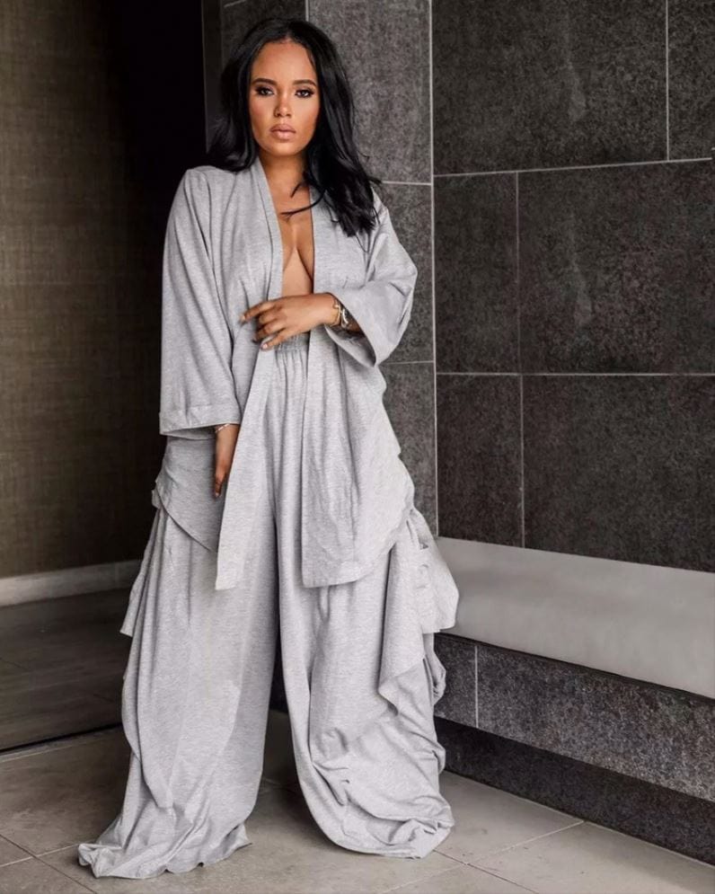 YH-SG90229 Sexy fall clothing 2 piece lady fashion casual loose solid color two piece set for women clothing