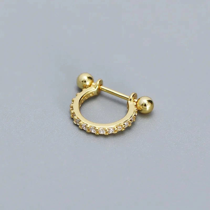 YHE0573 Gold fashion jewelry 925 silver earrings jewelry 18K gold plated sterling silver  hoop earrings for women