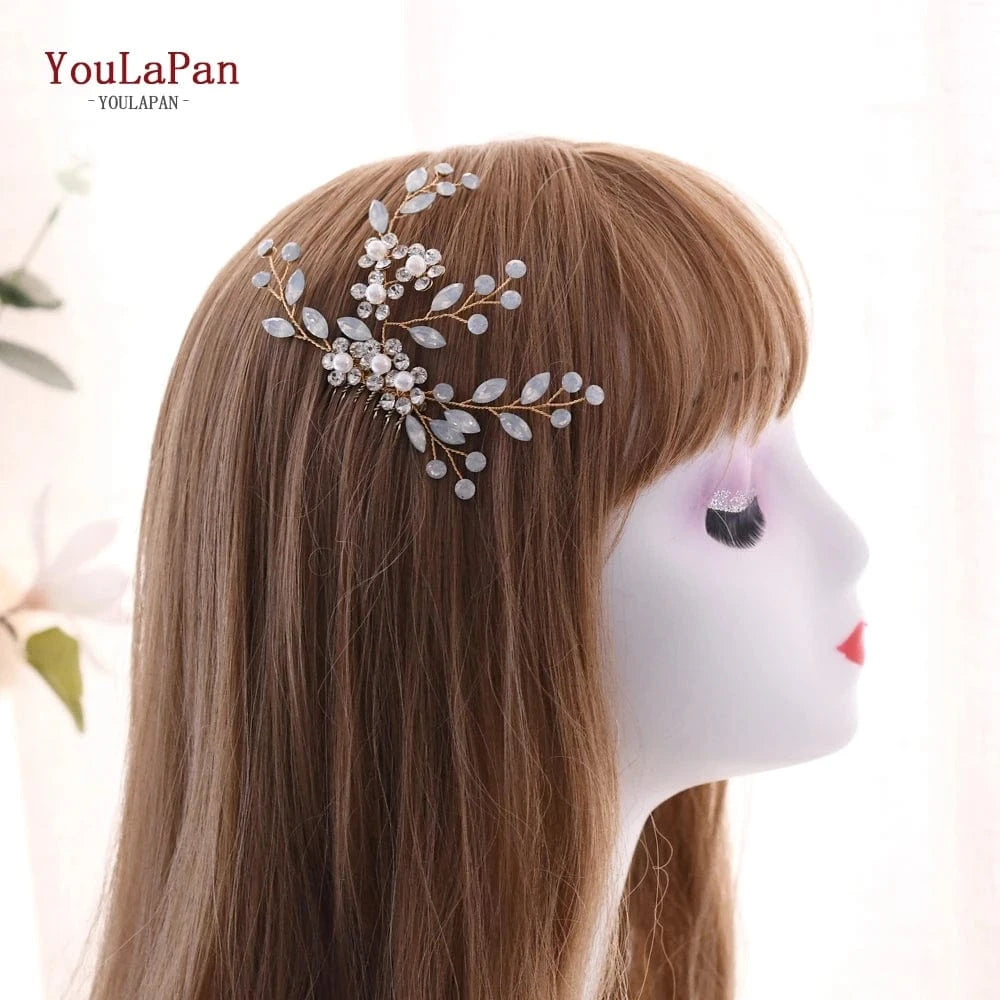 YouLaPan HP293 Personalized Ladies Daily Headdress  Wedding Hair Accessories Bridal Pearls Rhinestone Hair Comb