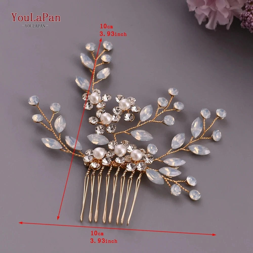 YouLaPan HP293 Personalized Ladies Daily Headdress  Wedding Hair Accessories Bridal Pearls Rhinestone Hair Comb