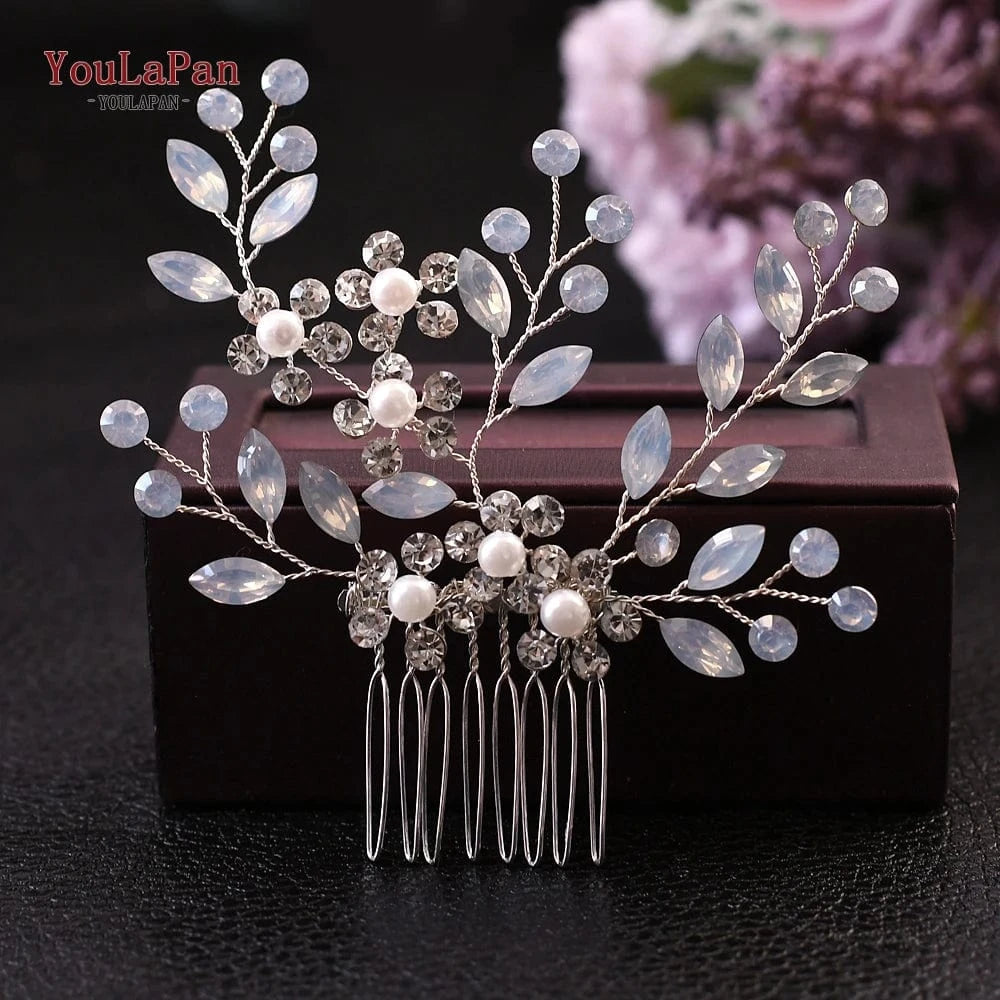 YouLaPan HP293 Personalized Ladies Daily Headdress  Wedding Hair Accessories Bridal Pearls Rhinestone Hair Comb