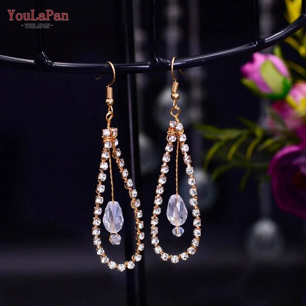 YouLaPan HP366 Diamond Pearl Hair Piece Crown Ladies Hair Jewelry Luxury Party Wedding Headband Bridal Headdress