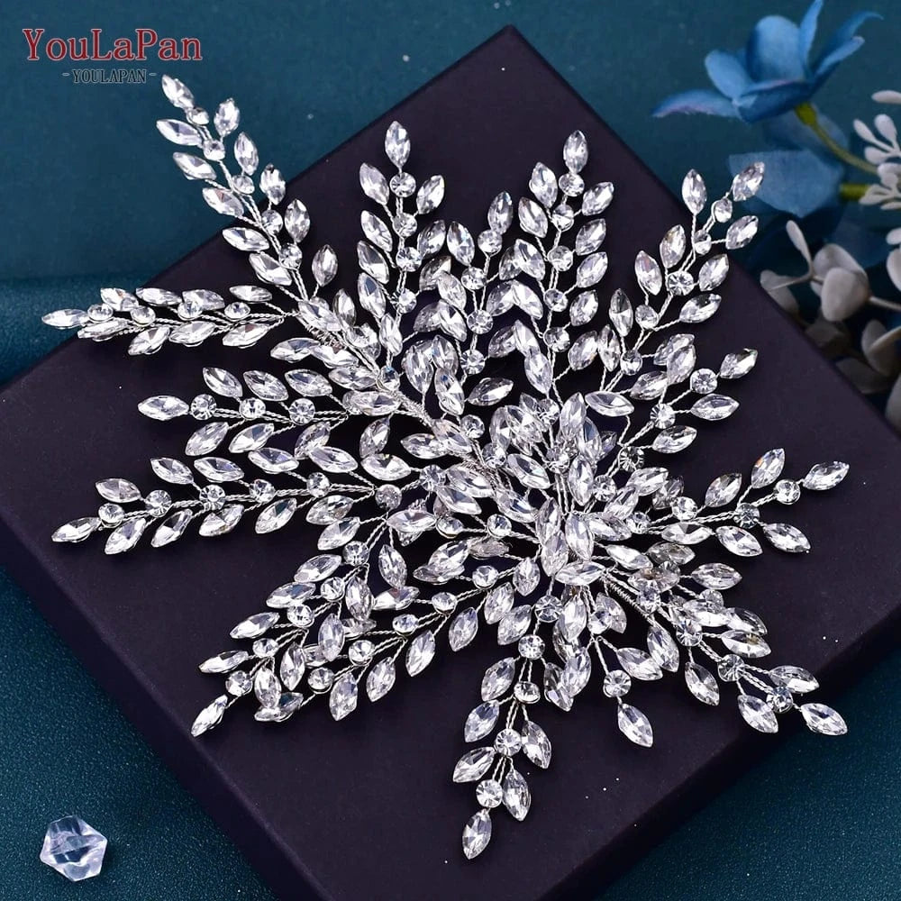 YouLaPan HP438 Exquisite Wedding Tiara Ladies Banquet Everyday Hair Accessories Bridal Rhinestone Hair Piece Wedding Headband