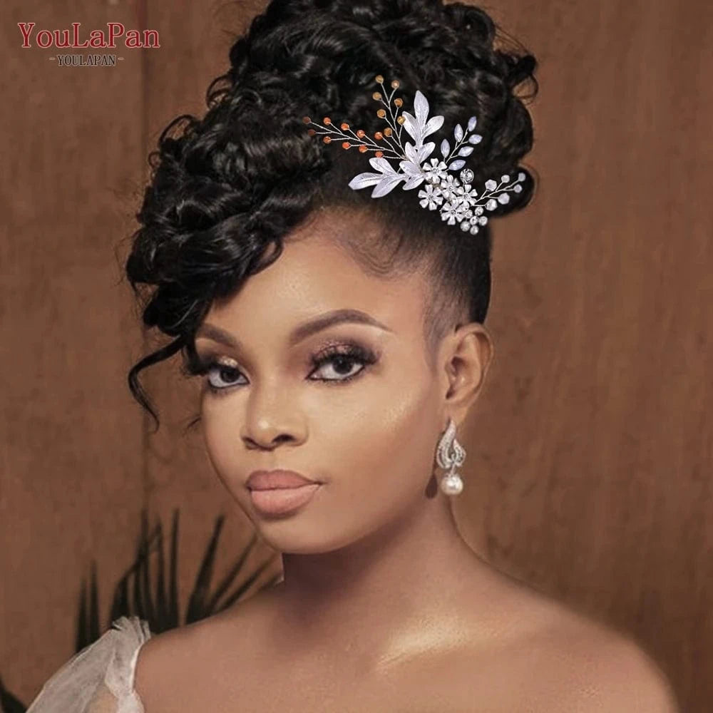 YouLaPan Unique Bridal Bridesmaid Hair Accessories Alloy Rhinestone Crystal Hair Comb Women Prom Party Wedding Headwear HP310