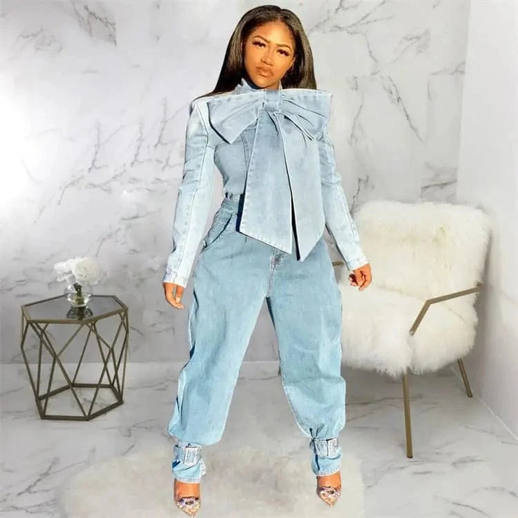 YP 2024  fashion long sleeve bow women's blouses shirt ladies jeans top