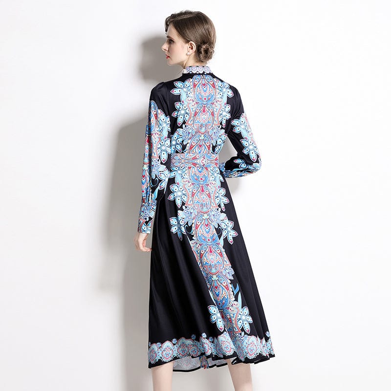 YSQ228075 new printed dress printed a-line skirt