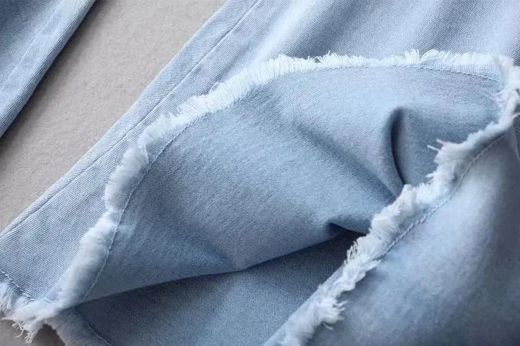 Z83170E new arrival fashion plain pure color women jeans pants